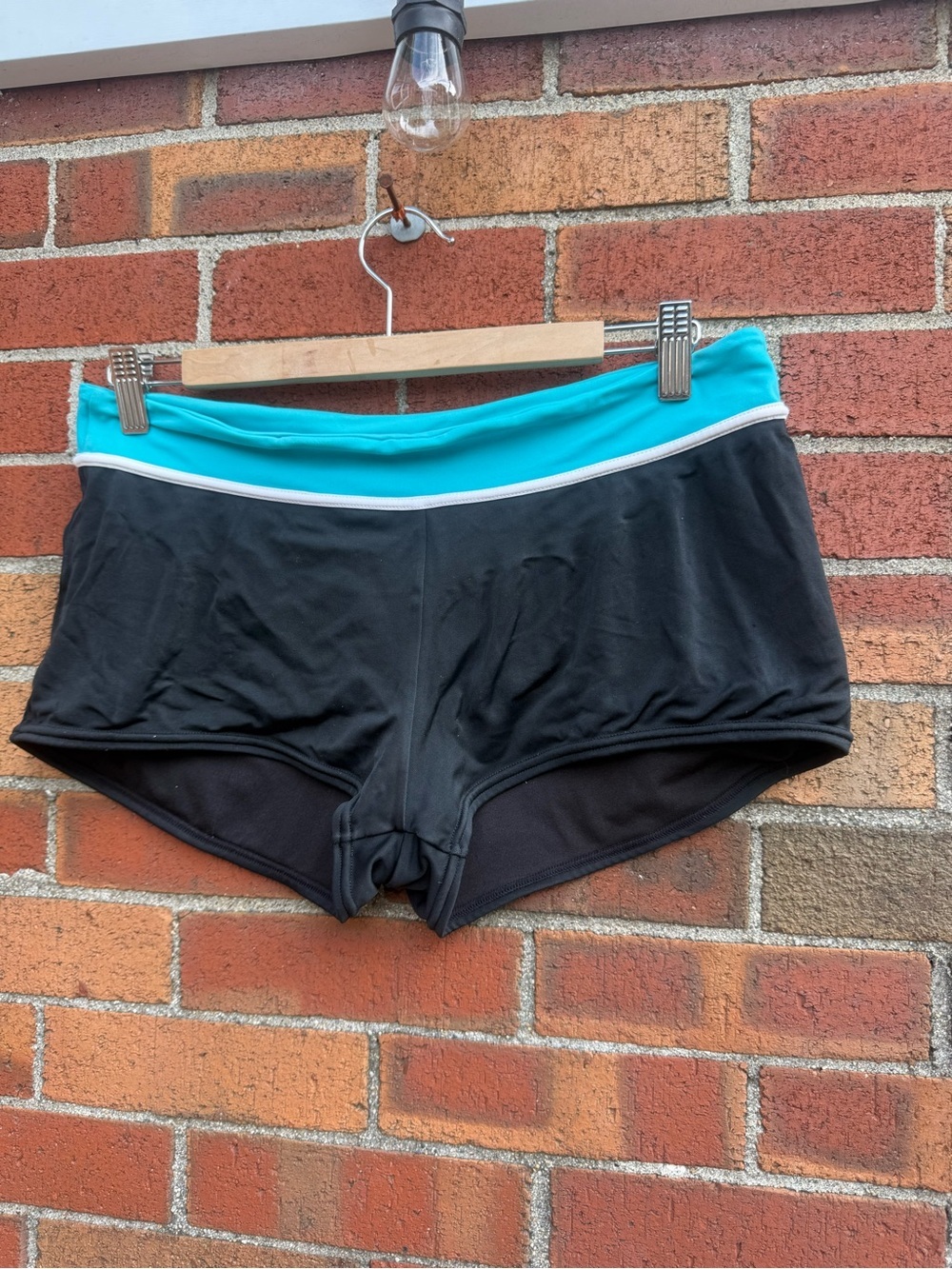 ZeroXposur Black Aqua Swim Boyshort Bikini Bottoms Size 12